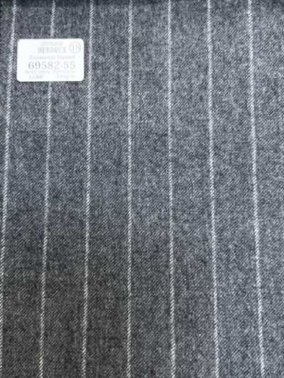 69582-55 26AW HERDREX 【Tasmanian Flannel】 シルクアンドウール グレー ストライプ