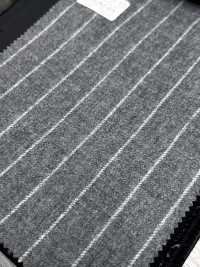 69582-69 26AW HERDREX 【Tasmanian Flannel】 シルクアンドウール ライトグレー ストライプ[生地] 国島株式会社 サブ画像
