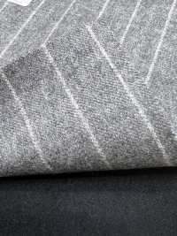69582-69 26AW HERDREX 【Tasmanian Flannel】 シルクアンドウール ライトグレー ストライプ[生地] 国島株式会社 サブ画像