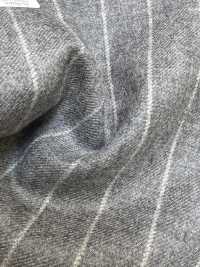 69582-69 26AW HERDREX 【Tasmanian Flannel】 シルクアンドウール ライトグレー ストライプ[生地] 国島株式会社 サブ画像