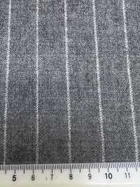 69582-69 26AW HERDREX 【Tasmanian Flannel】 シルクアンドウール ライトグレー ストライプ[生地] 国島株式会社 サブ画像