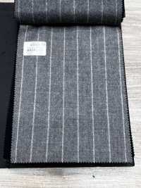 69582-69 26AW HERDREX 【Tasmanian Flannel】 シルクアンドウール ライトグレー ストライプ[生地] 国島株式会社 サブ画像