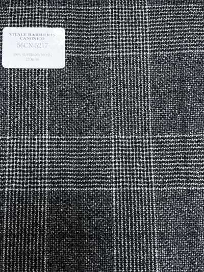 56CN5217 CANONICO(カノニコ) FLANNEL CLASSICS ブラック グレンチェック
