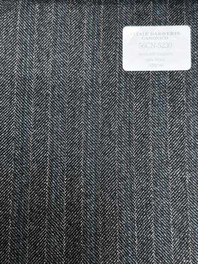 56CN5230 CANONICO(カノニコ) 21 MOULINE SAXONY グレー/ターコイズ ストライプ