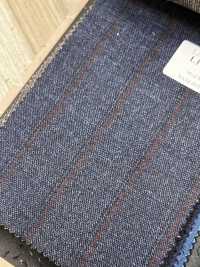 LP6606 Loro Piana ネイビー×レッド ストライプ[生地] 細井商事株式会社 サブ画像