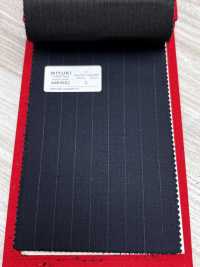 4MR4682 26AW Super100's × CASHIMERE 紺 ストライプ[生地] 御幸毛織(ミユキ) サブ画像