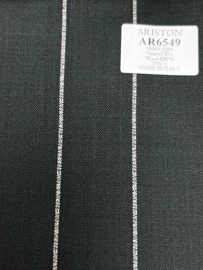 AR6549 ARISTON Super130's グリーン×白 ストライプ