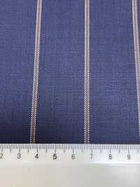AR6551 ARISTON Super130's ネイビー×ブラウン ストライプ[生地] 細井商事株式会社 サブ画像