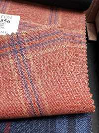 AR6556 ARISTON Super130's オレンジ チェック[生地] 細井商事株式会社 サブ画像