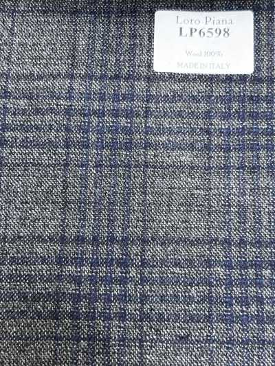 LP6598 Loro Piana グレー×ネイビー チェック