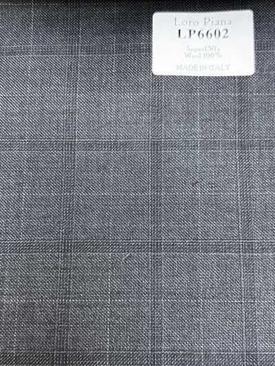 LP6602 Loro Piana Super130's グレー チェック