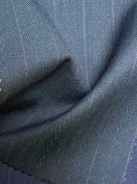 LV6165 LANVIN COLLECTION Super120's ブルーグリーン ストライプ[生地] 細井商事株式会社 サブ画像