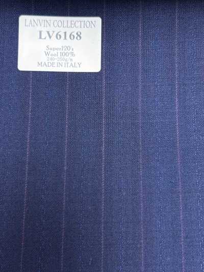 LV6168 LANVIN COLLECTION Super120's ネイビー ストライプ