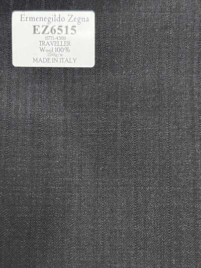 EZ6515 Ermenegildo Zegna TRAVELLER ダークグレー×ネイビー ストライプ