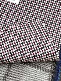 DM6141 DORMEUIL QUEEN Super100's ブラック×レッド 千鳥格子[生地] 細井商事株式会社 サブ画像