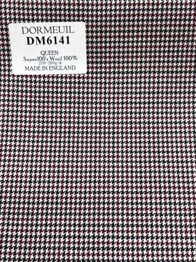 DM6141 DORMEUIL QUEEN Super100's ブラック×レッド 千鳥格子