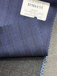DM6155 DORMEUIL QUEEN Super100's ネイビー×ブラウン ストライプ[生地] 細井商事株式会社 サブ画像
