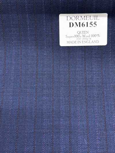 DM6155 DORMEUIL QUEEN Super100's ネイビー×ブラウン ストライプ