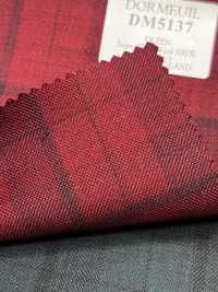 DM5137 DORMEUIL QUEEN Super100's レッド チェック[生地] 細井商事株式会社 サブ画像