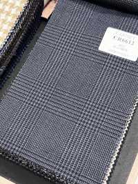 CR6612 CARNET 3PLY ネイビー グレンチェック[生地] 細井商事株式会社 サブ画像
