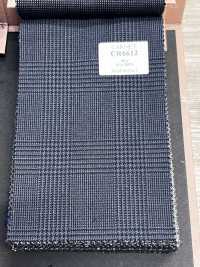CR6612 CARNET 3PLY ネイビー グレンチェック[生地] 細井商事株式会社 サブ画像
