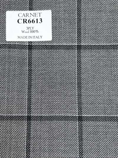 CR6613 CARNET 3PLY ライトグレー チェック