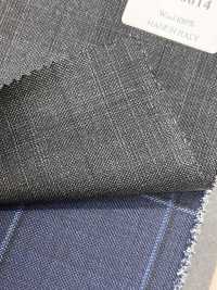 CR6614 CARNET 3PLY ダークグレー チェック[生地] 細井商事株式会社 サブ画像