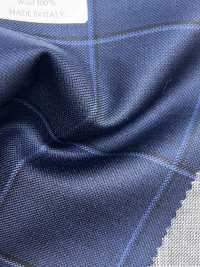CR6615 CARNET 3PLY ネイビー チェック[生地] 細井商事株式会社 サブ画像