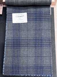 CR6617 CARNET 3PLY グレー×ネイビー チェック[生地] 細井商事株式会社 サブ画像