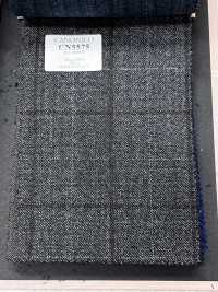 CN5575 CANONICO Super110's グレー×ブラウン チェック[生地] 細井商事株式会社 サブ画像