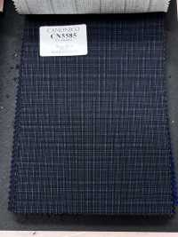 CN5585 CANONICO Super110's ネイビー チェック[生地] 細井商事株式会社 サブ画像