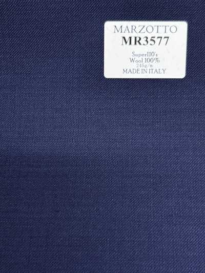MR3577 MARZOTTO Super110's ブルー 無地