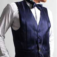VANNERS-V-020 VANNERS生地使用 フォーマルベスト ストライプ柄 ネイビー[フォーマルアクセサリー] ヤマモト(EXCY) サブ画像